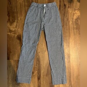 Brandy Melville John Galt Checkered Pants, OS, Black